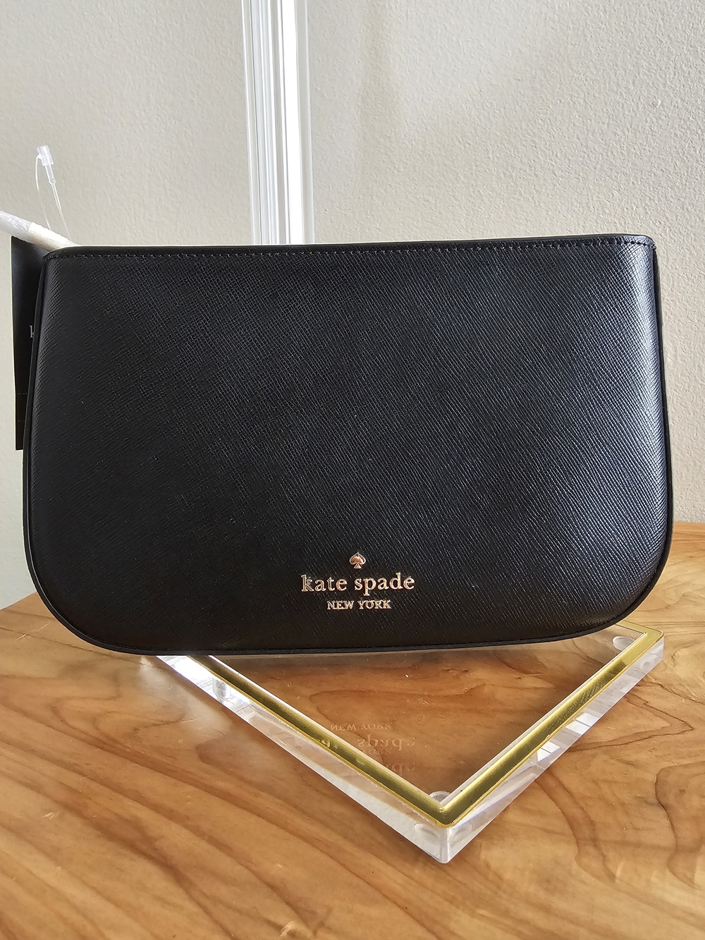 kate spade New York Black Saffiano Leather Crossbody Clutch - Picture 2 of 6